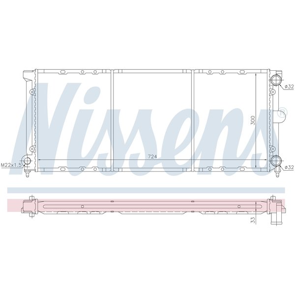 Nissen Nissens Radiator, 651621 651621